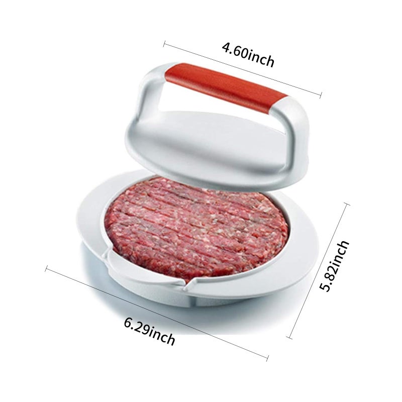 QELEG Non Stick Burger Press, Hamburger Maker Mold, BBQ Patty Juicy Regular Beef Maker Round - Image 5